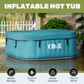 4 Person Inflatable Hot Tub Pool with Massage Jets Z284859