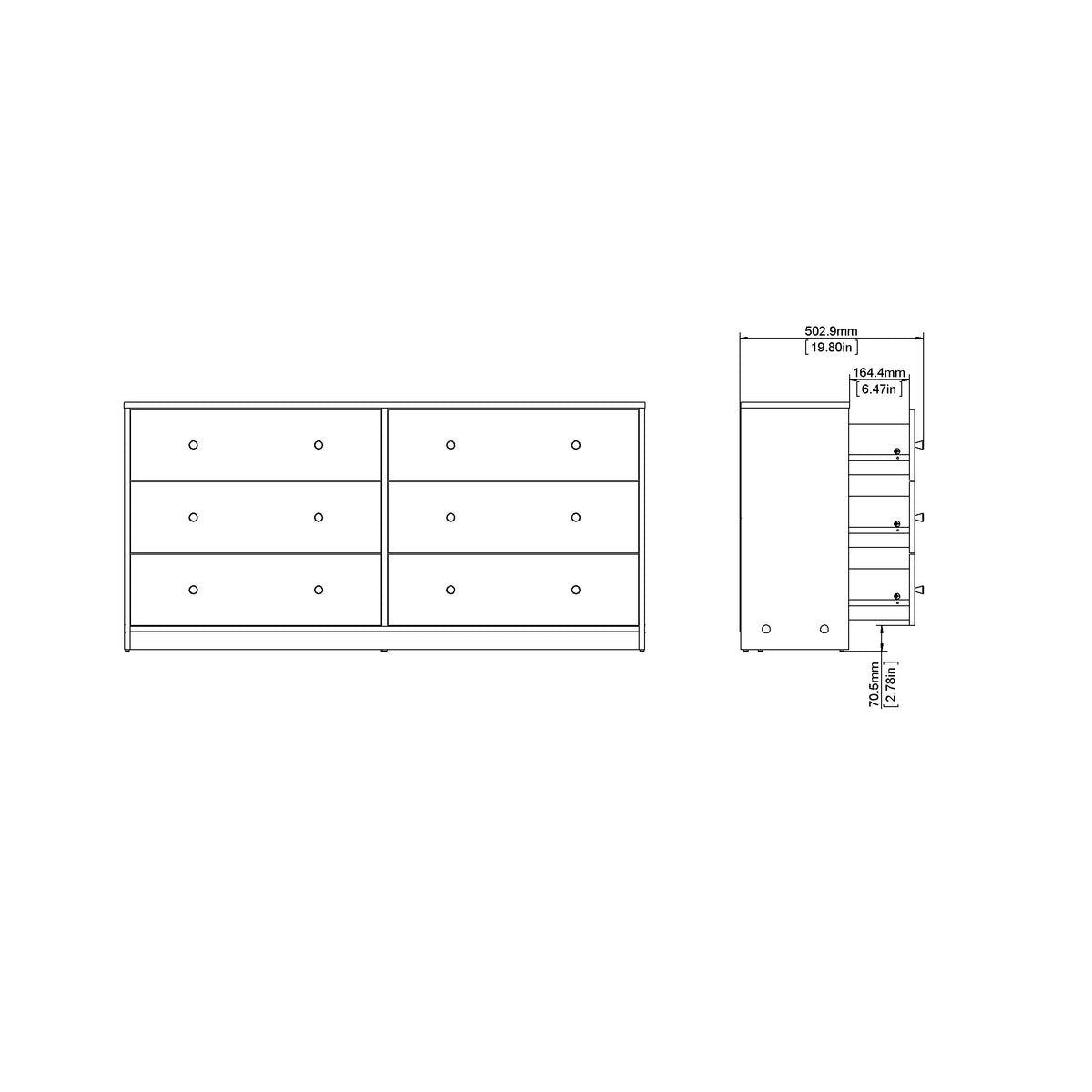 6 Drawer Double Dresser W751112