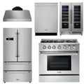 36 Propane Gas Range, Range Hood, Refrigerator, Dishwasher, Wine Cooler L22988