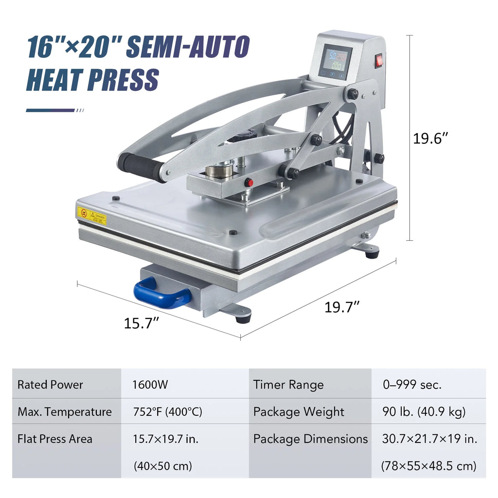 16x20 Auto Open Clamshell Heat Press Machine S196