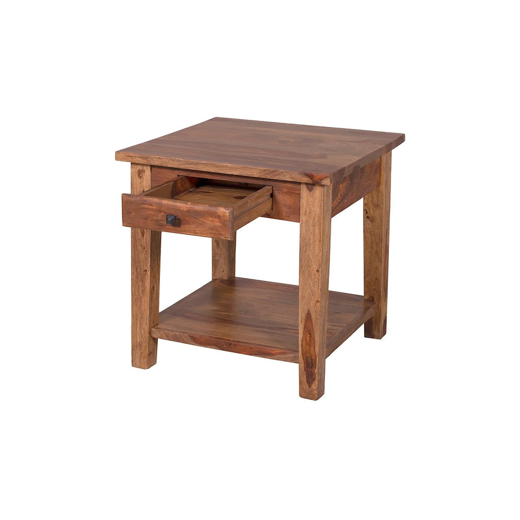 Solid Sheesham Wood End Table X772654