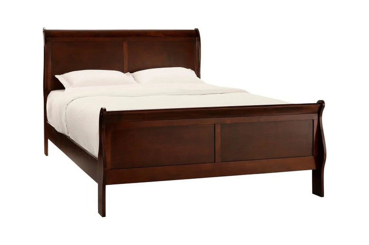 Brown Cherry California King Size Bed S711