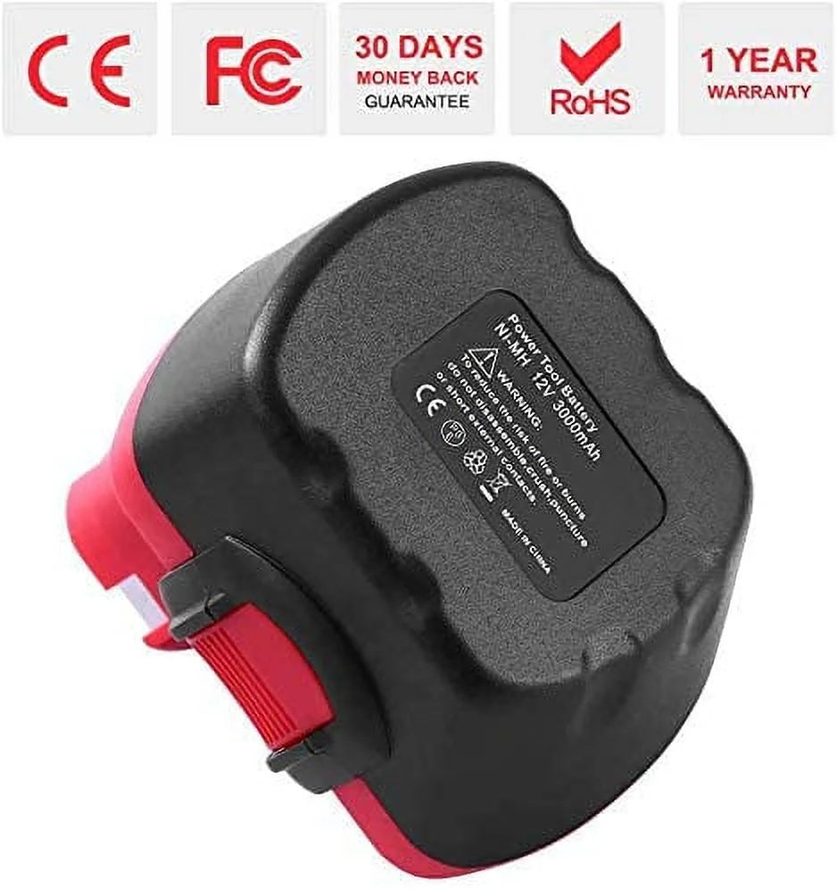 2 Pack 12V 3.0Ah Ni-MH Cordless Power Tool Battery Z427396