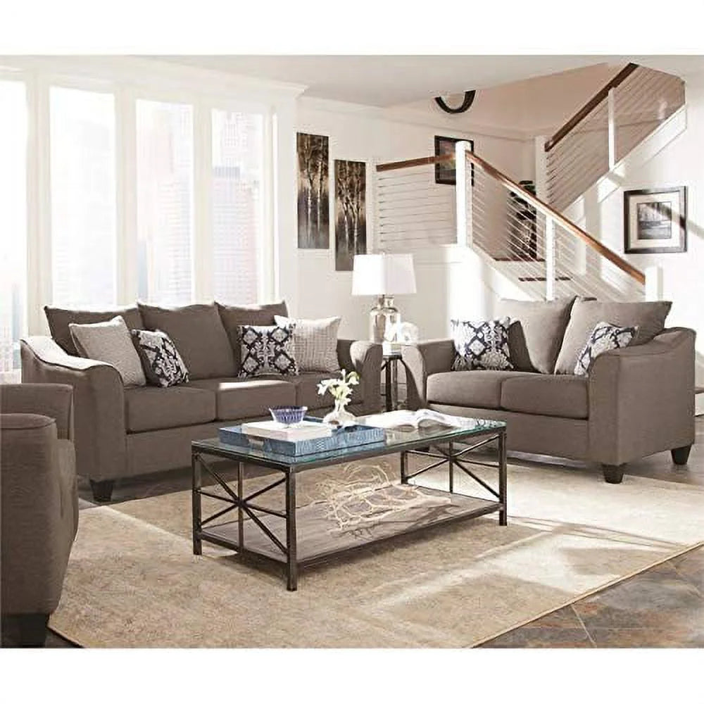 Grey Upholstered Living Room Set R9537