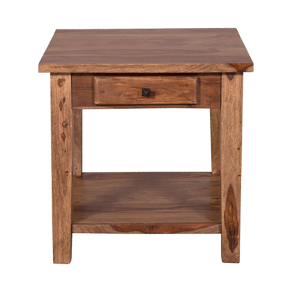 Solid Sheesham Wood End Table X772654