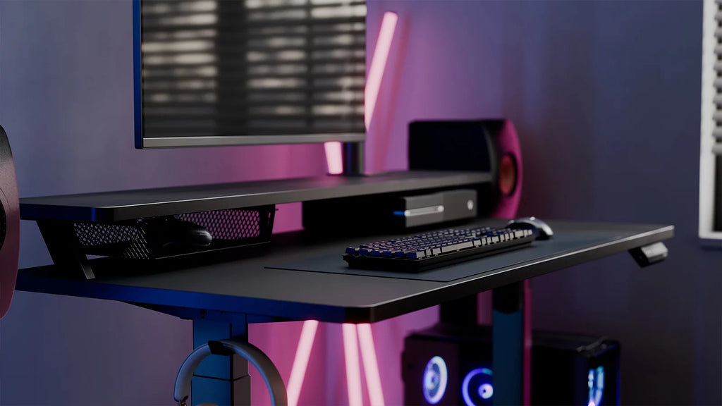 2 Tier Height Adjustable Electric Standing Desk O81134