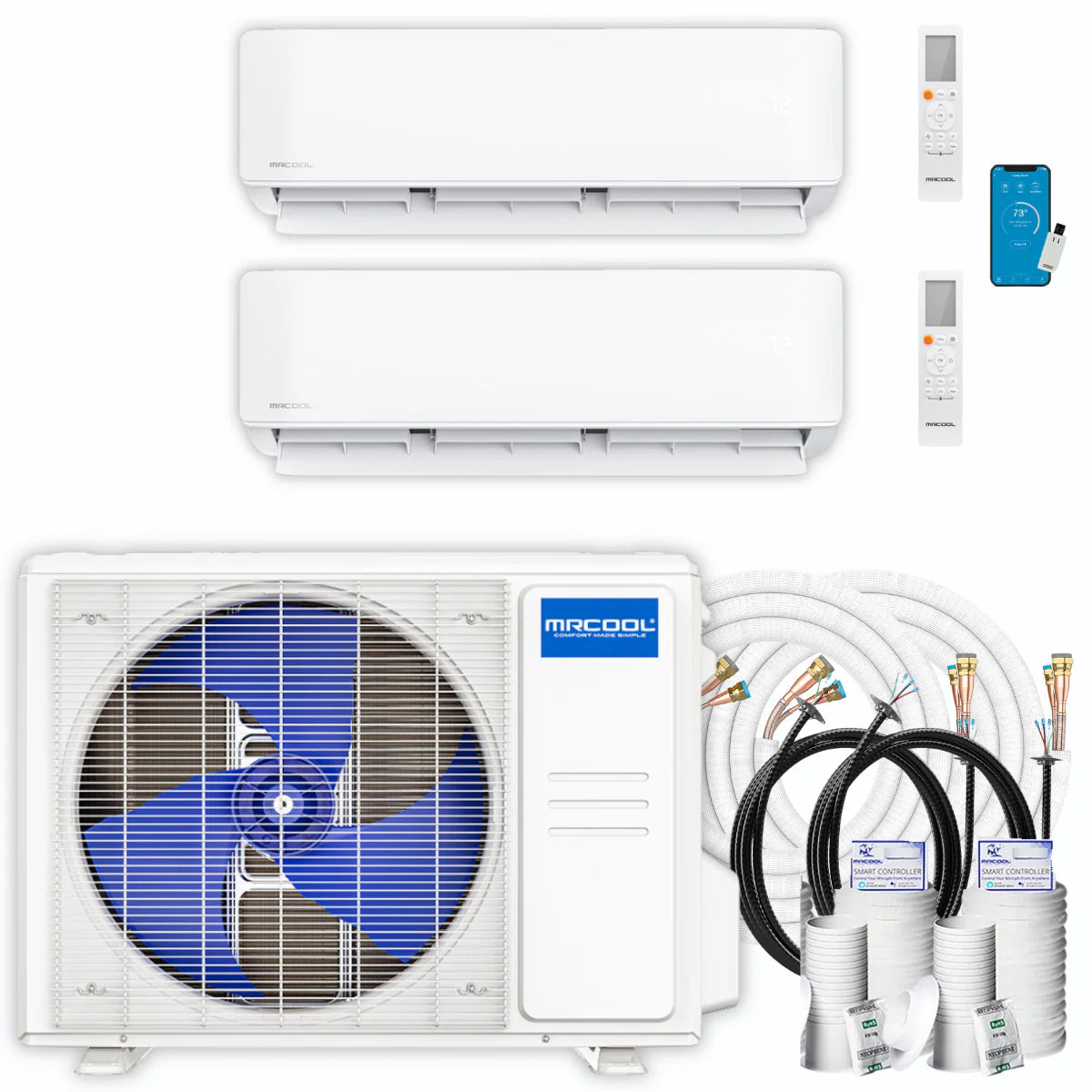 21,000 BTU 2 Zone Ductless Air Conditioner and Heat Pump V7946
