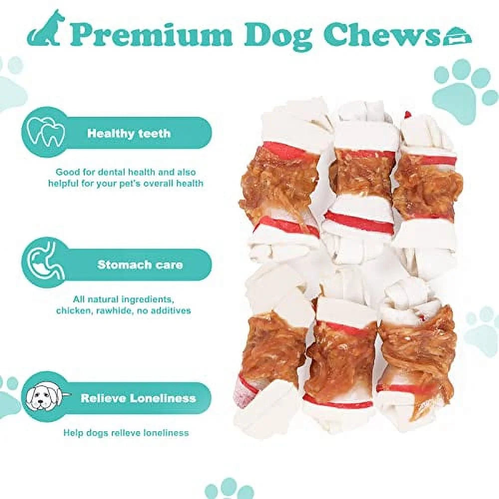 Chicken Wrapped Bone Dog Treats 2.5" 1lb S68642