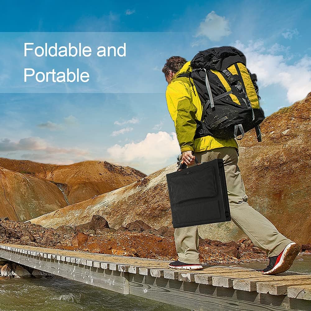 120W Foldable Portable Solar Panel with DC & USB Output V34223