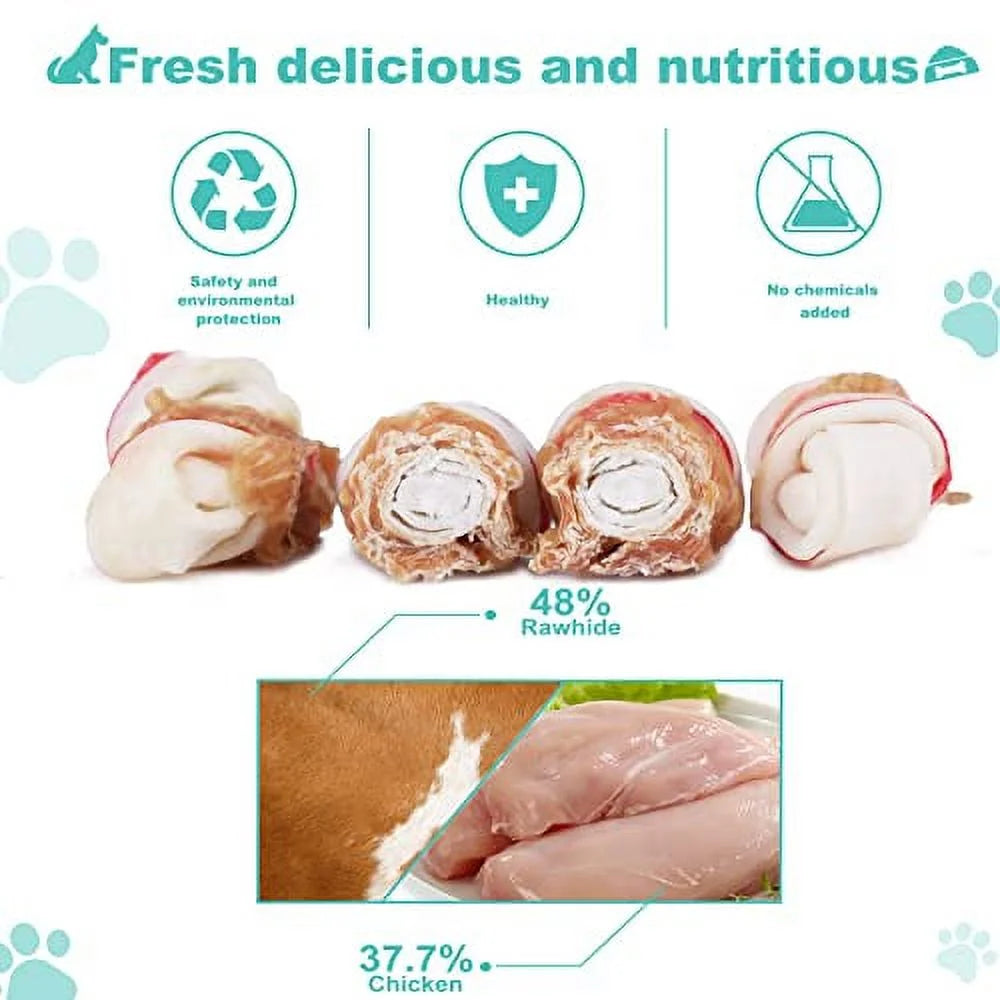 Chicken Wrapped Bone Dog Treats 2.5" 1lb S68642