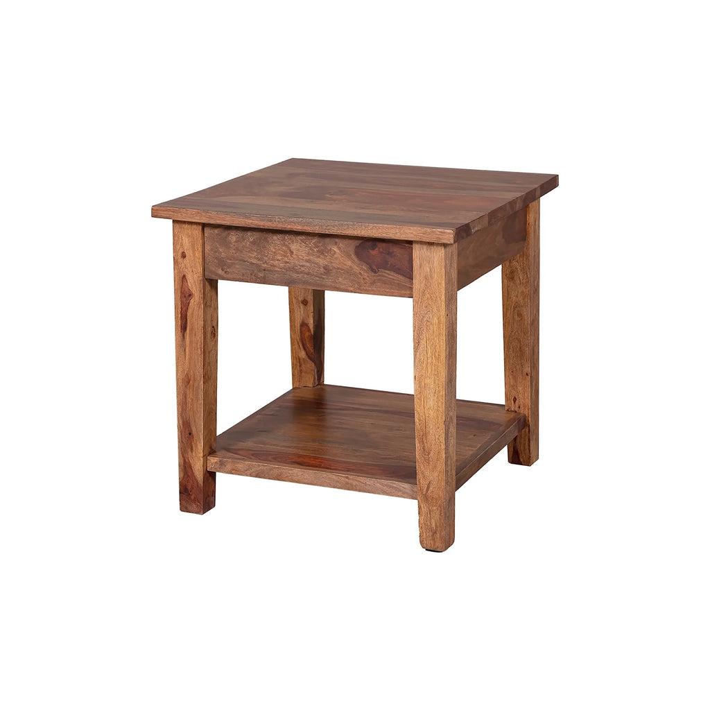 Solid Sheesham Wood End Table X772654
