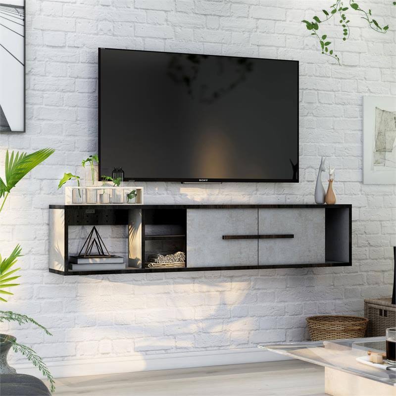 Modern Wood Floating TV Stand P772091