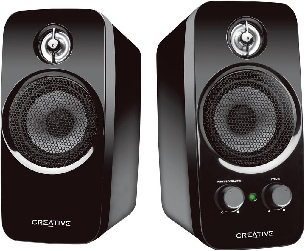 Compact Hi-Fi Desktop Speakers with Bluetooth 5.0 and Bass Control Q322077