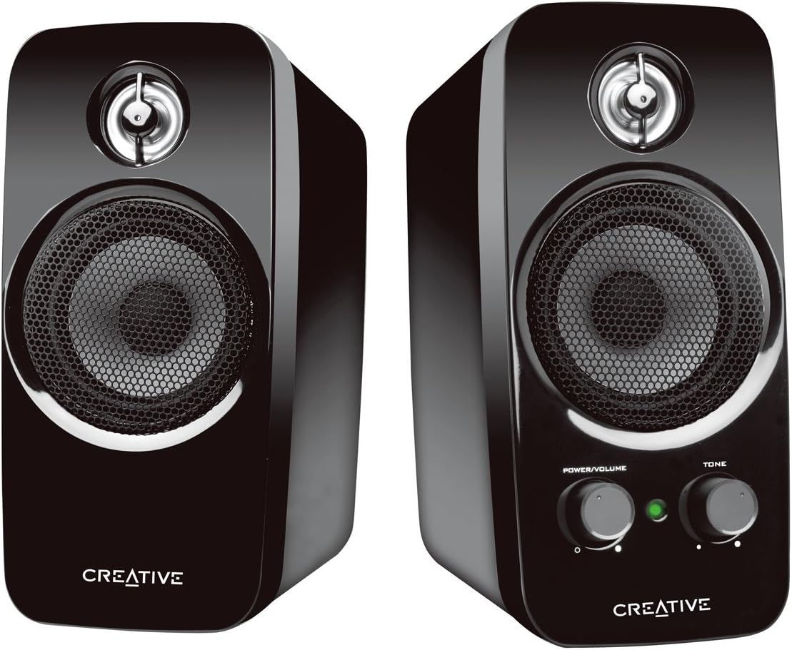 Compact Hi-Fi Desktop Speakers with Bluetooth 5.0 and Bass Control Q322077