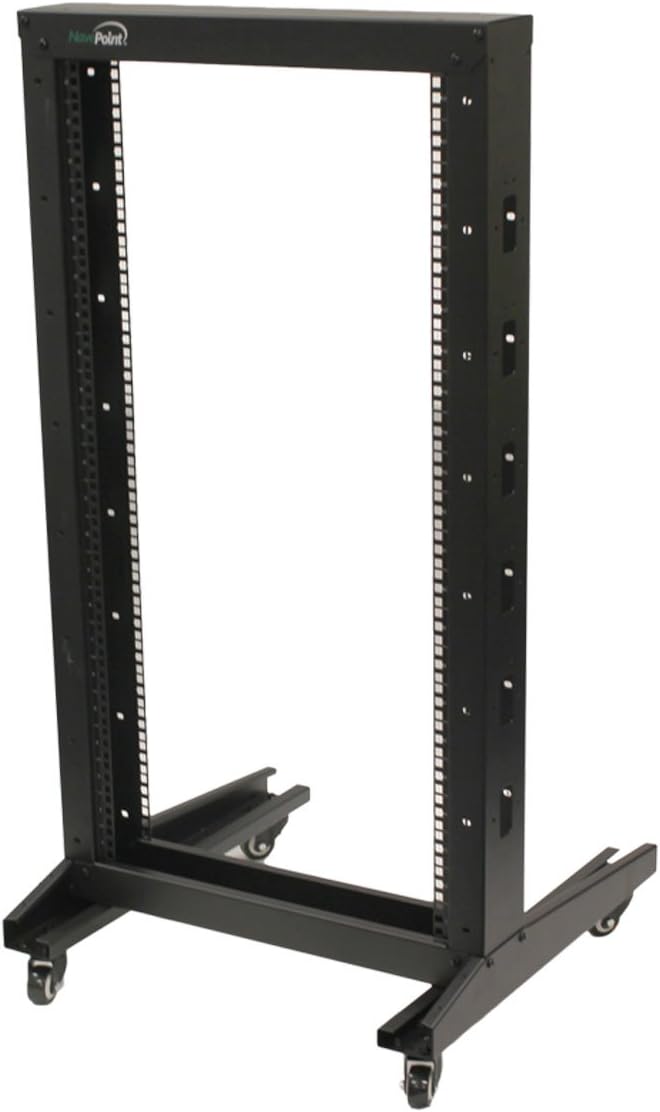 4ft 22U 2-Post Network Server Rack with Casters H586032