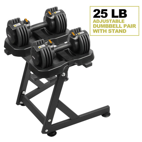 10-30lb Adjustable Dumbbell Pair with Stand F531486