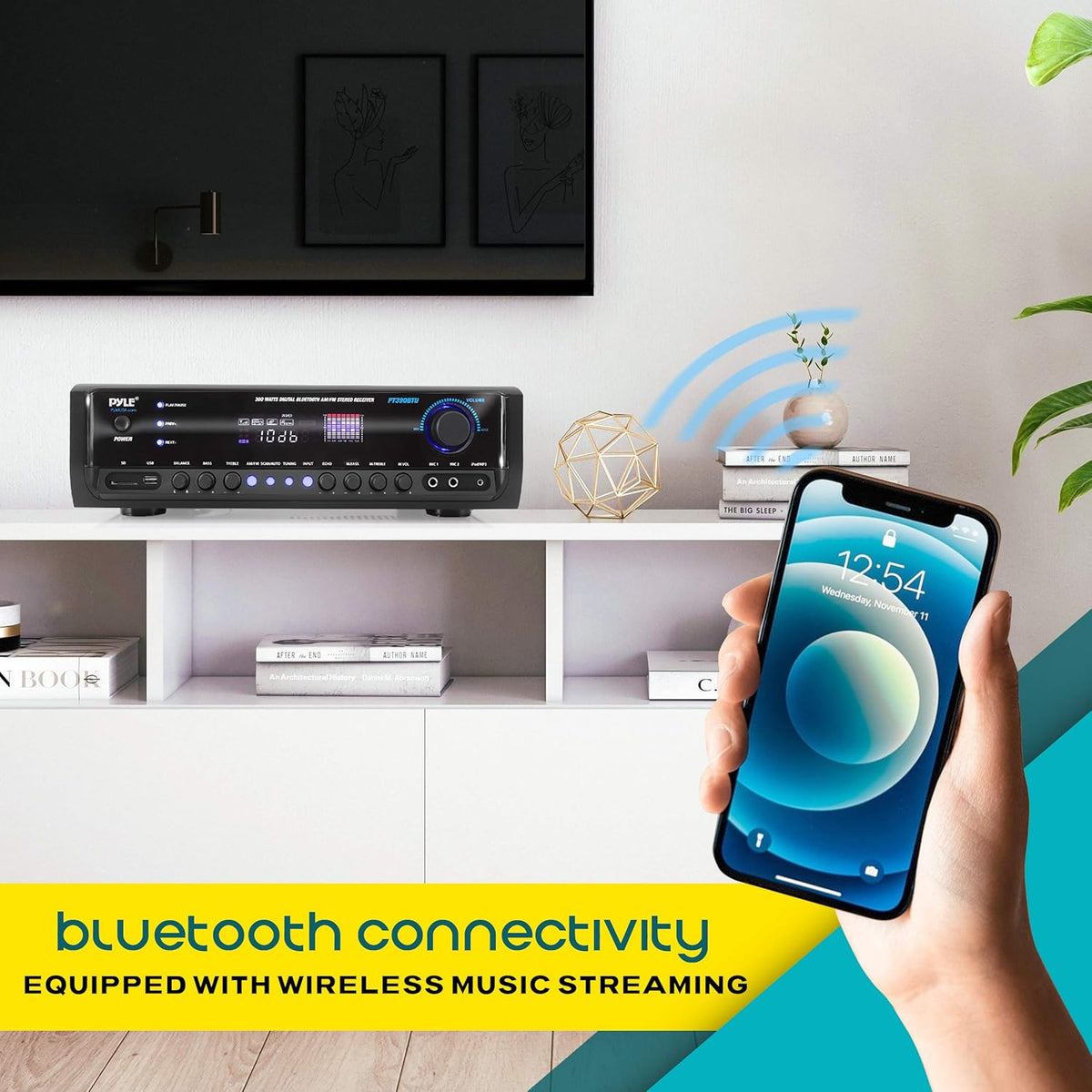 300W 4 Channel Wireless Bluetooth Power Amplifier System Z364