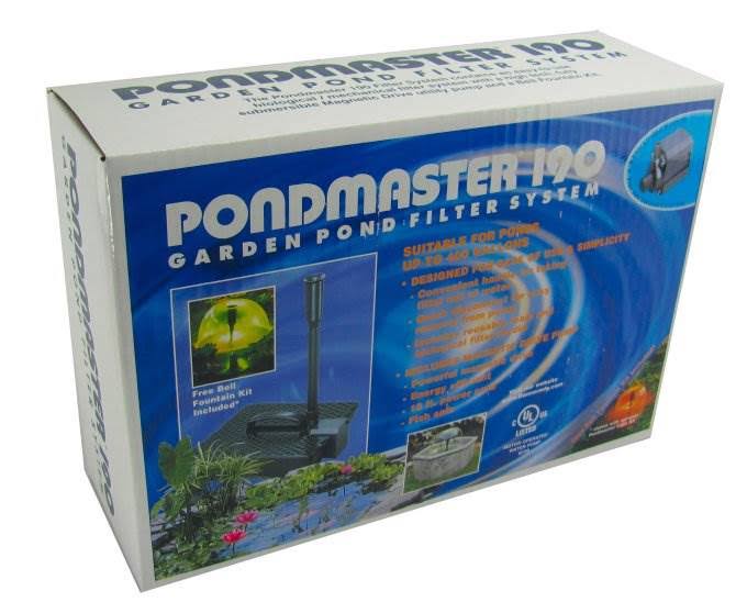 190 GPH Pond Pump and Filter Fountain Head Kit C197