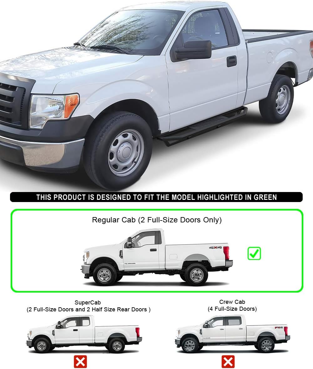 Aluminum Side Steps for Ford F150 Regular Cab Y23839