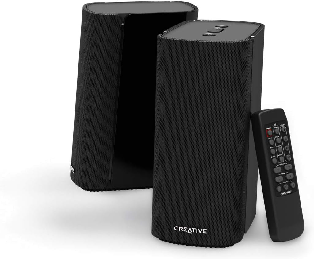 Compact Hi-Fi Desktop Speakers with Bluetooth 5.0 and Bass Control Q322077