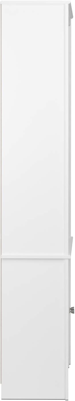 White Tall Bookcase with 2 Doors E436