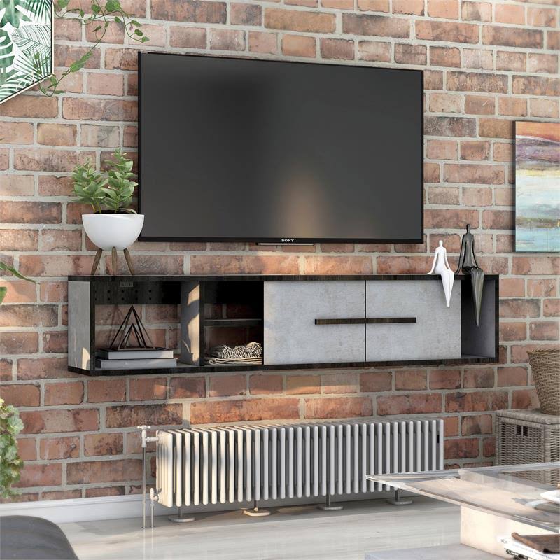 Modern Wood Floating TV Stand P772091