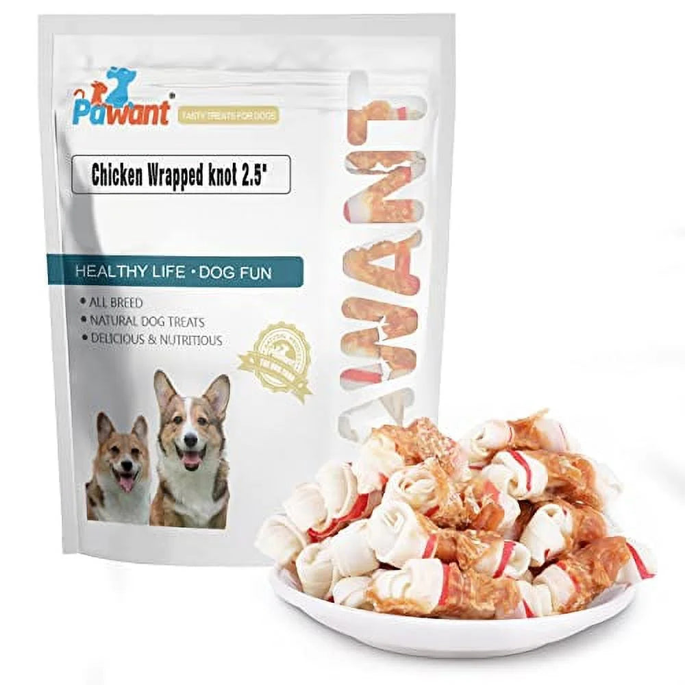 Chicken Wrapped Bone Dog Treats 2.5" 1lb S68642
