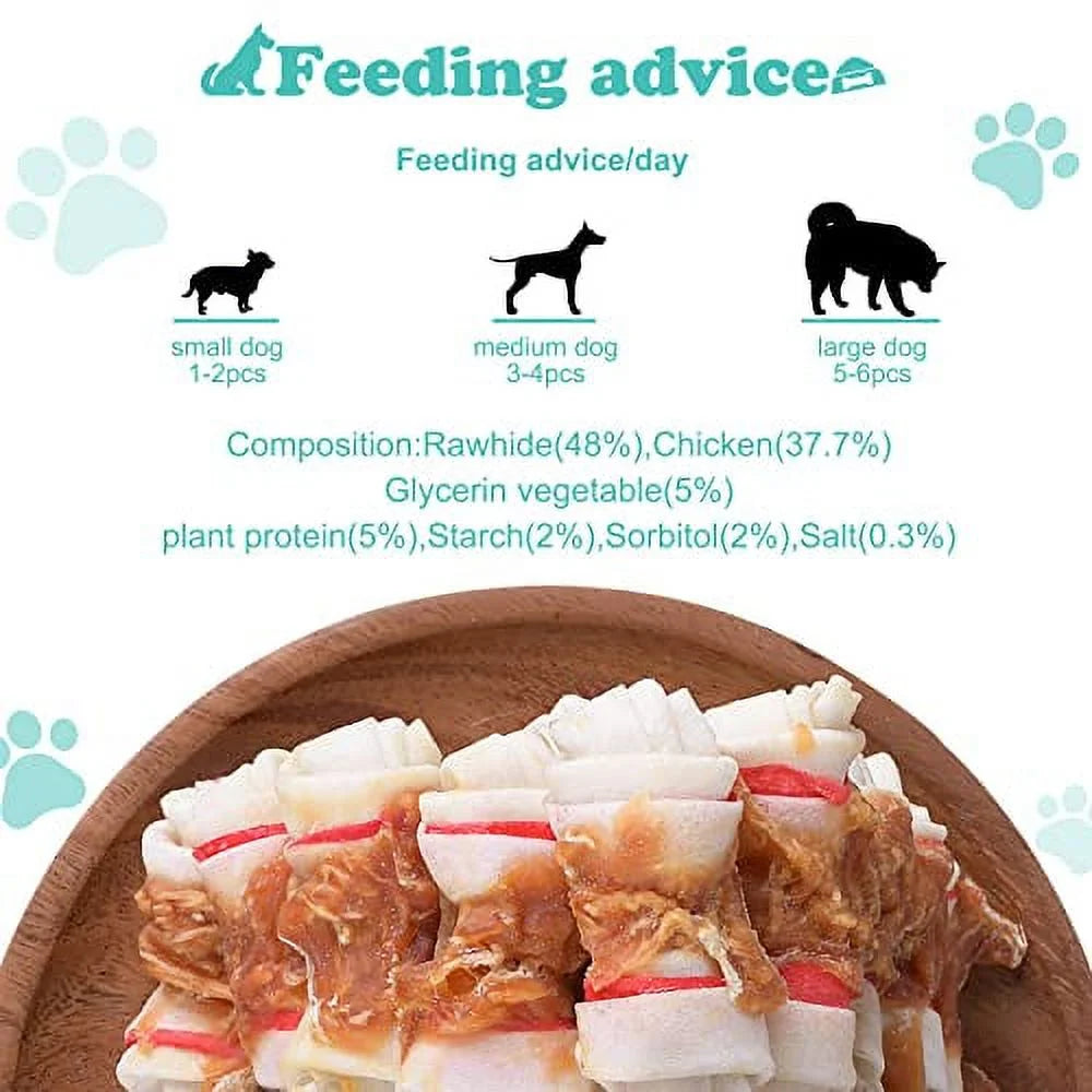 Chicken Wrapped Bone Dog Treats 2.5" 1lb S68642