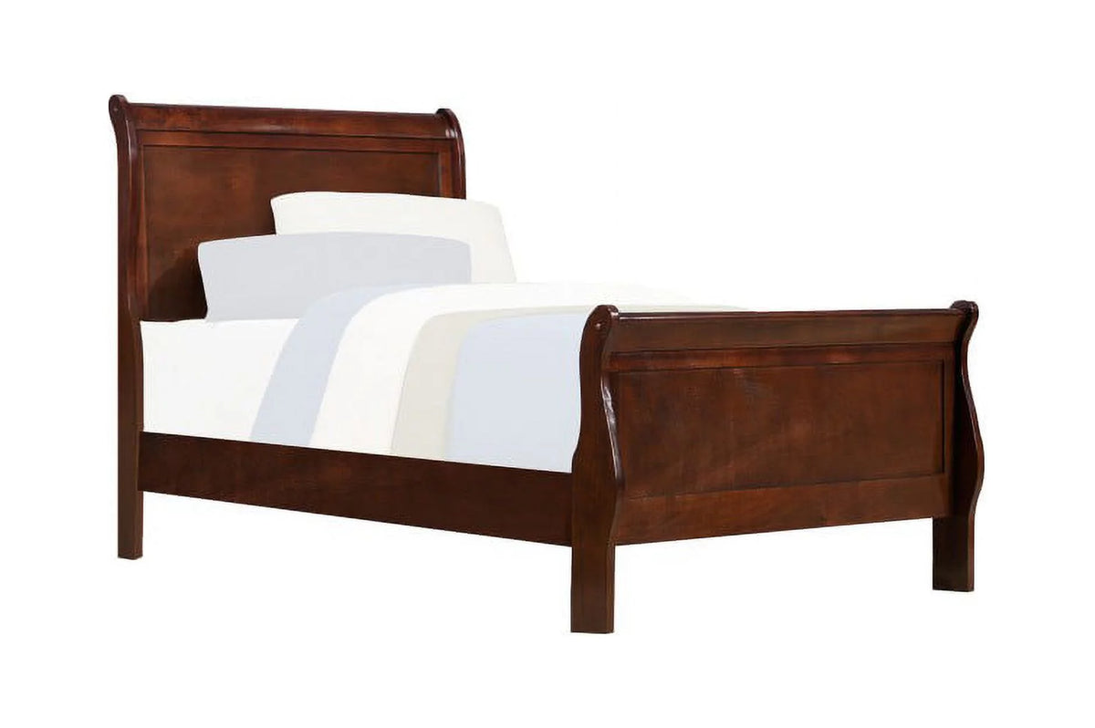 Brown Cherry California King Size Bed S711